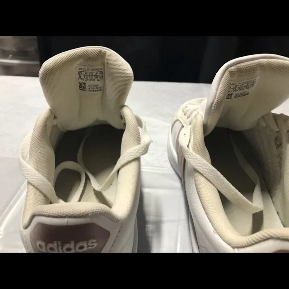 adidas Women's Sneakers in White and Pink - Picture 7 of 8